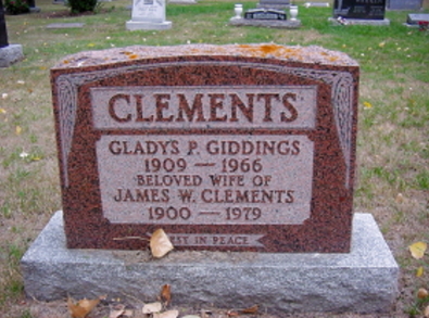 James William and Gladys P Clements
