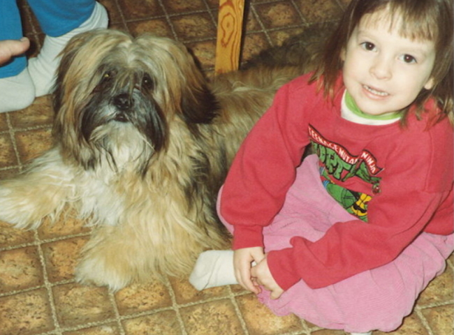 Sherpa with Jessie Christmas 1990