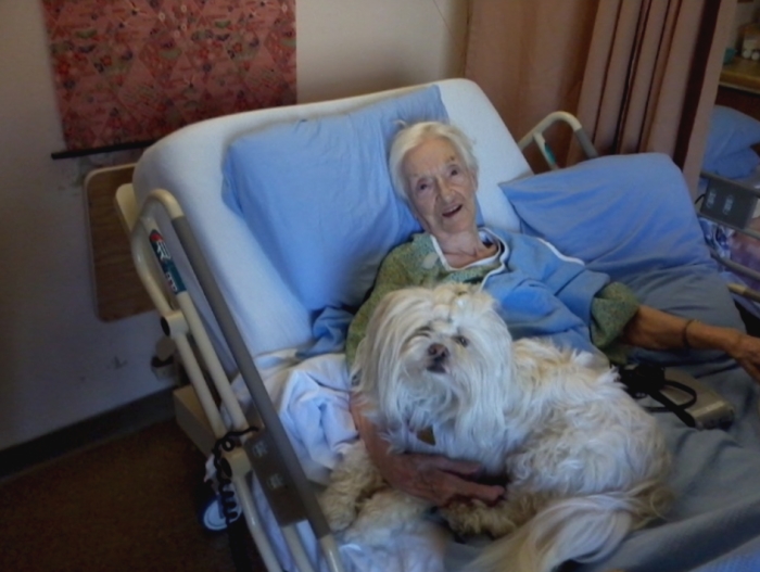 Ziggy with 96 year old Myrtle