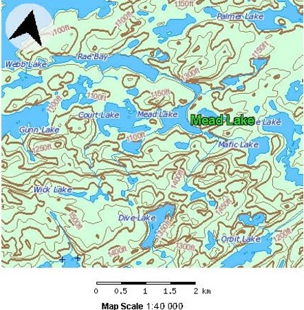 Map of Lake Mead