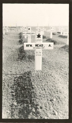 Wooden Cross marking his grave