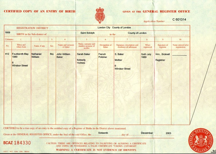 Nathan Birth Registration